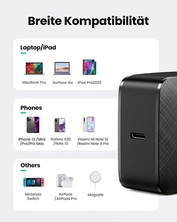 Immagine prodotto Ugreen Caricabatterie USB-C GaN (65 W)