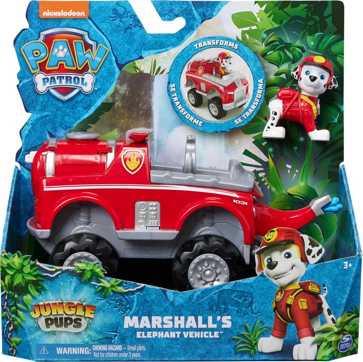 Actual product image Spin Master Paw Patrol Jungle Pups Deluxe Vehicle Marshall