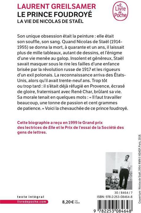 Image du produit Le prince foudroyé : la vie de Nicolas de Staël (Français, Greisalmer Laurent, 2009)