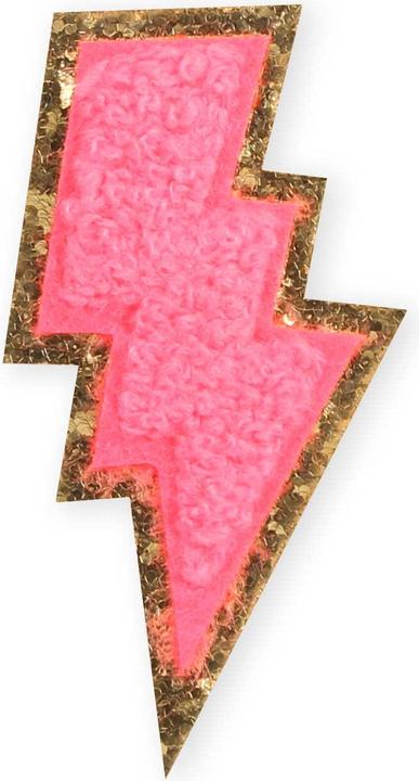 Produktbild PhoneLook Sticker Aufkleber für Handy/Tablet/Computer 3D gestickt Rosa Blitz