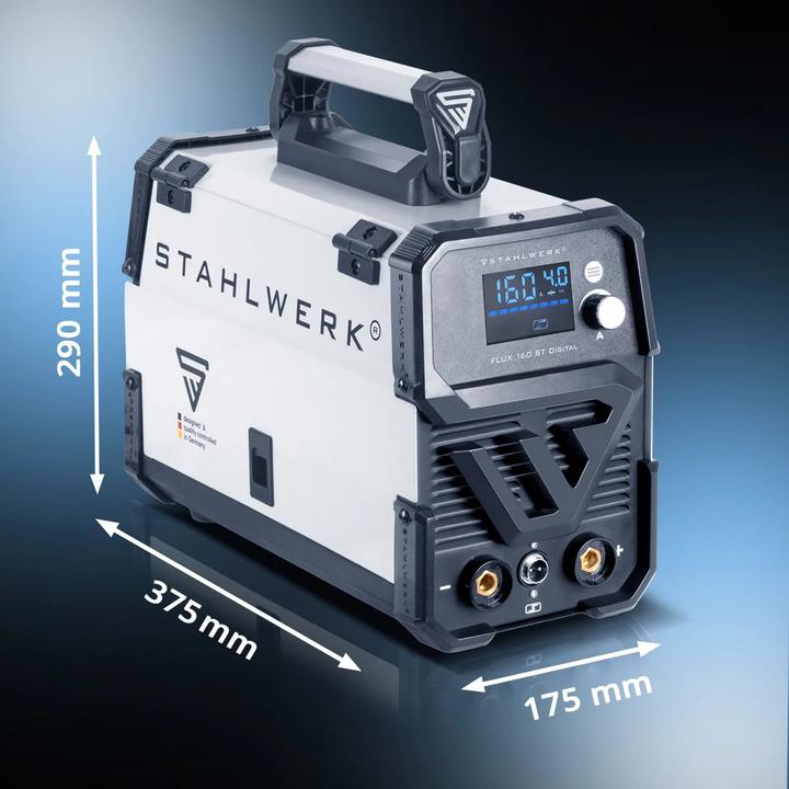 Actual product image Stahlwerk FLUX 160 ST Digital welding machine with 160 A full equipment