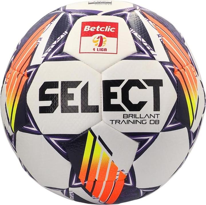 Select Piłka nożna Brillant Training DB Betclic 1 Liga v24 biało-pomarańczowo-fioletowa 18763 4
