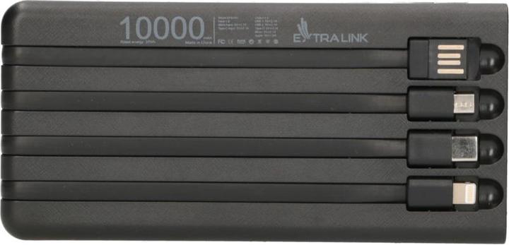 Image du produit Extralink Banque d'alimentation EPB-091 10000 mAh Noir (10000 mAh, 10 W, 37 Wh)