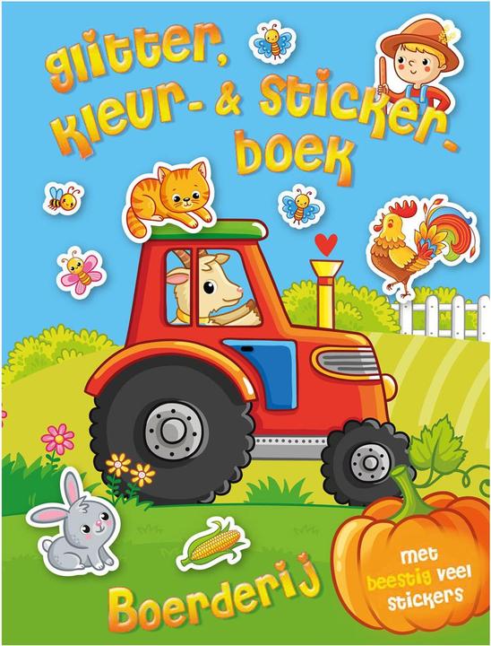 Produktbild Glitzer-, Mal- und Stickerbuch – Bauernhof