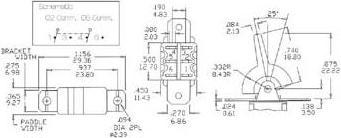 Produktbild Velleman Vertical Pcb Paddle Switch Dpdt On-On