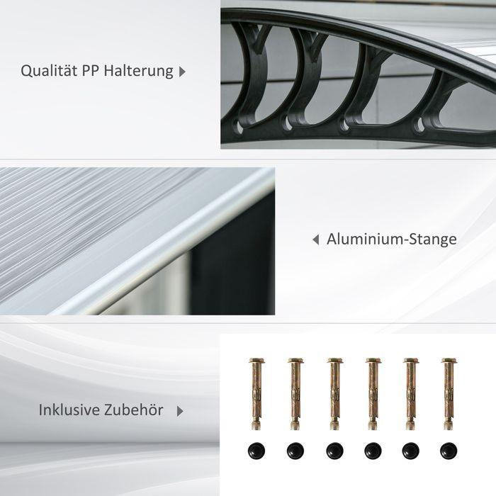 Image du produit Swisshandel24 Pultvordach Vordach ideal für Haustür 200x96x27 cm Überdachung