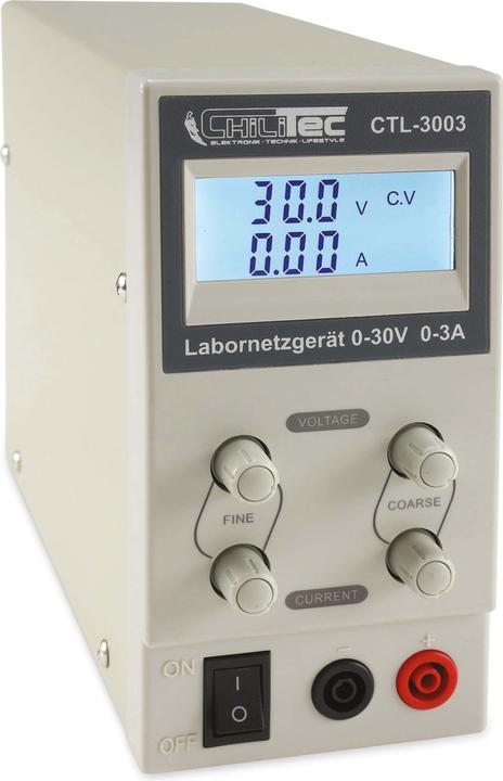 Image du produit Chilitec Alimentation réglable de laboratoire CTL-3003, 0...30 V / 0...3 A, LCD