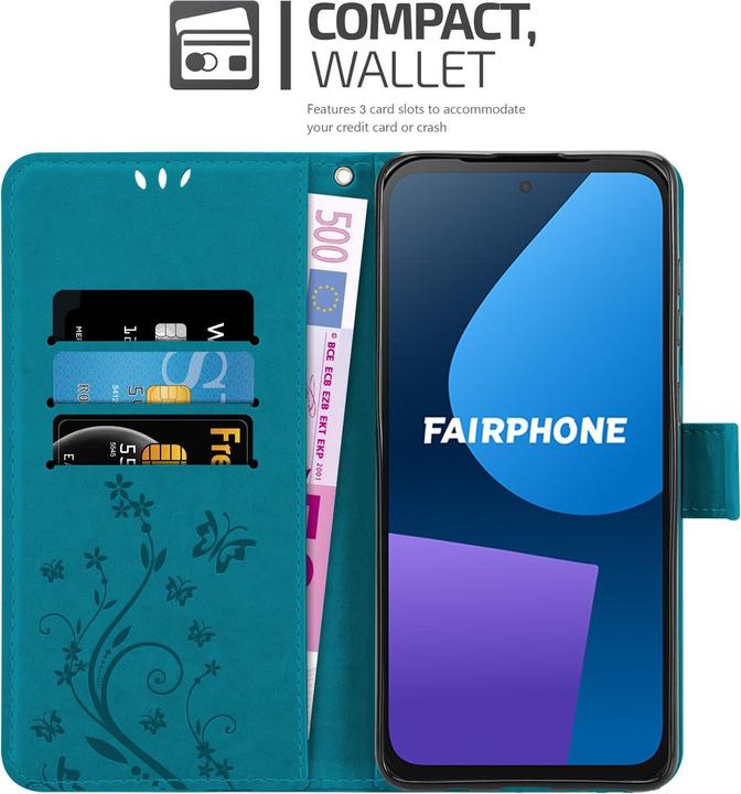 Produktbild Cadorabo Hülle für Fairphone 5 mit Blumen Muster (Fairphone 5)
