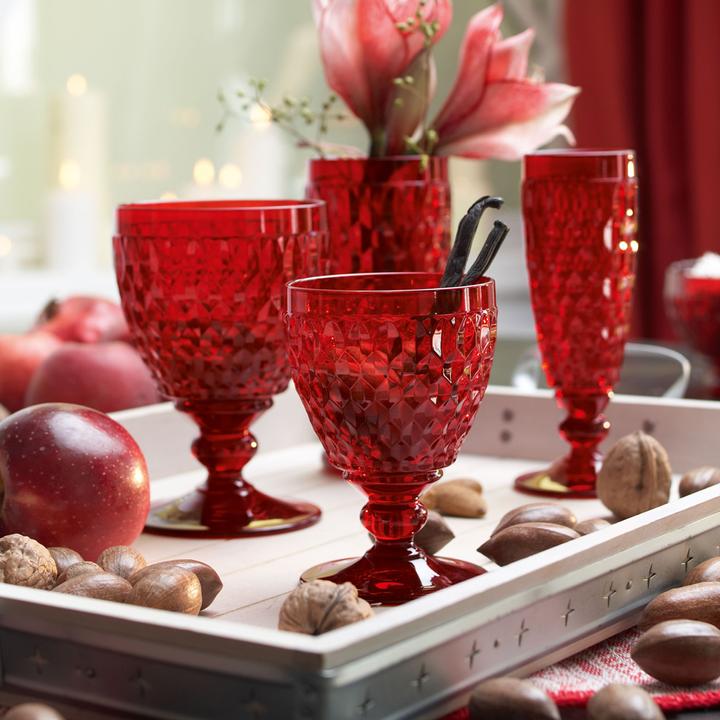 Sektkelch red, Set 2tlg. Boston coloured (12 cl, 2 Gläser, Sektgläser)