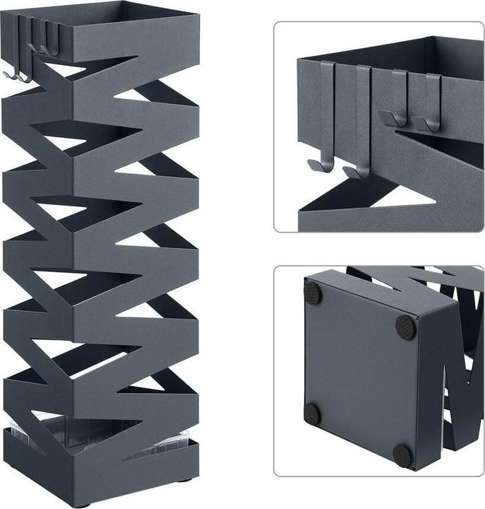 Actual product image Songmics Schirmständer Anthrazit, Detailfarbe: Anthrazit