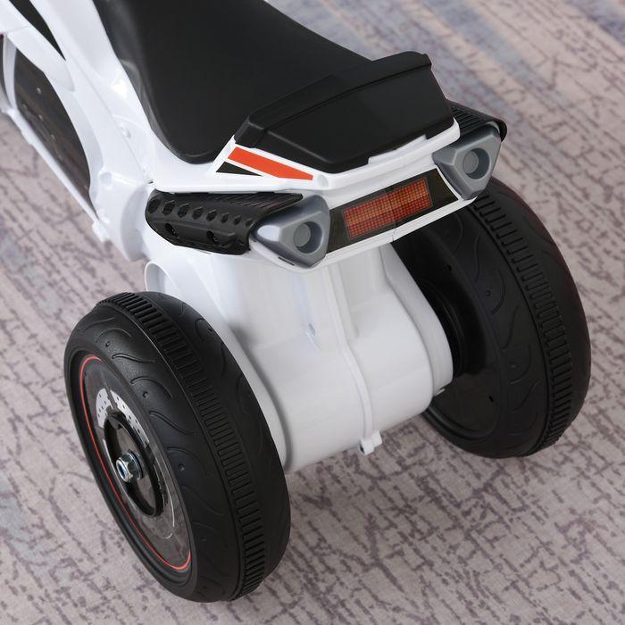 Produktbild Swisshandel24 Kinderfahrzeug Rutscher Kinder-Motorad Rutscherfahrzeug für 18-36 Monate mit Musik Weiss 74 x 39 x 4
