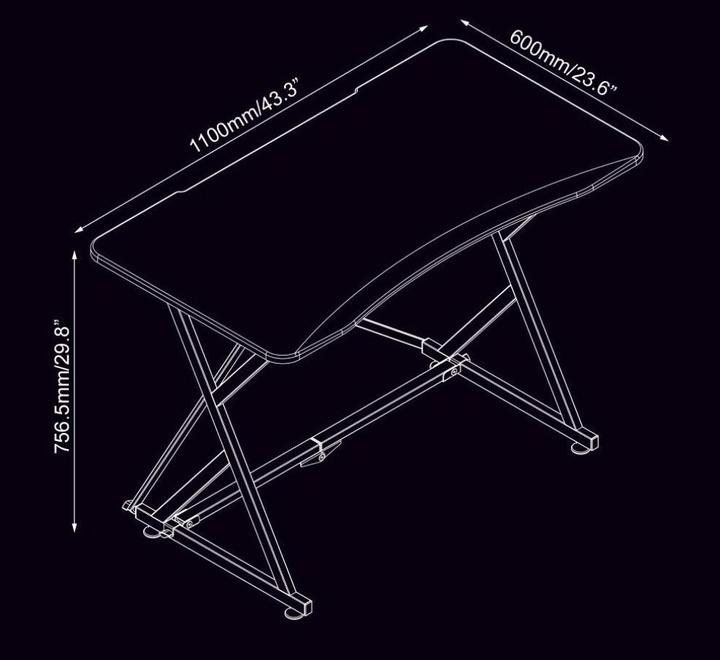 Actual product image Techly Computer Gaming Table For Car Gamers