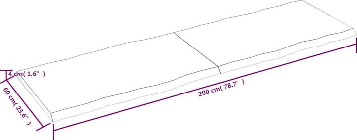 Actual product image VidaXL Aneta (200 x 4 x 60 cm)