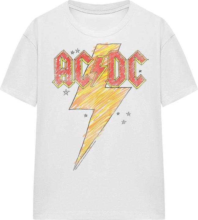 Actual product image AC/DC Unisex Adult Sketch Bolt T-Shirt (L)