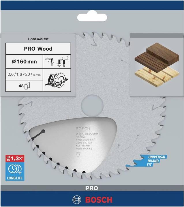 Produktbild Bosch Professional Zubehör PRO Wood Kreissägeblatt, 160 x 2.6 x 20 mm