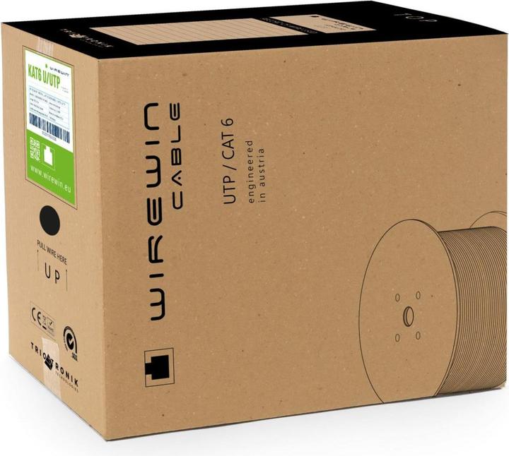 Actual product image Wirewin Verlegekabel VKBOX KAT6 UTP Cat 6, UTP, 305 m, Weiss (U/UTP, CAT6, 305 m)
