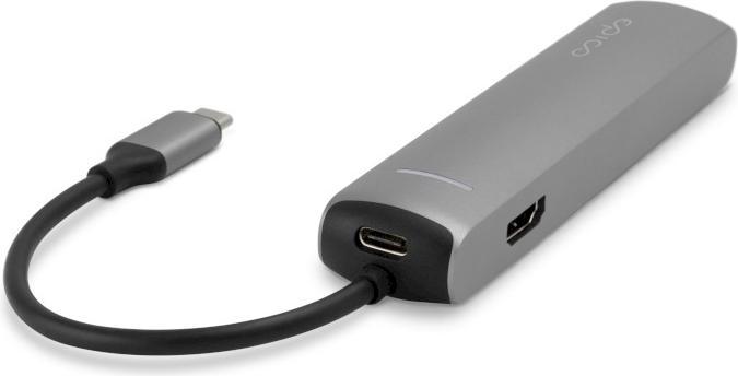 Produktbild Epico 9915112100019 laptop dock/port replicator USB 3.2 Gen 1 (3.1 Gen 1) Type-C Black, Silver (USB-C, 6 Ports)