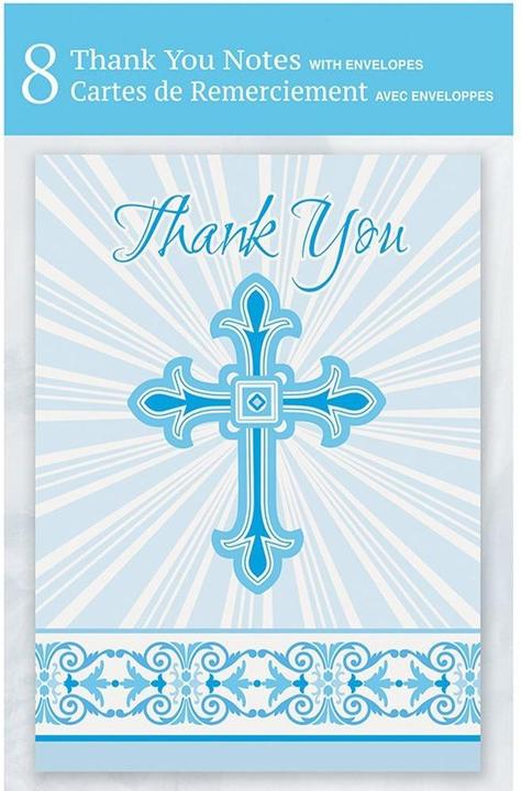 Actual product image Amscan Foldable Communion Thank You Card (Pack of 8) (8 pcs.)