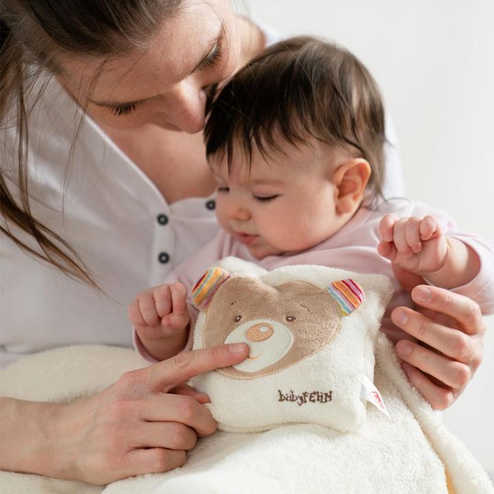 Image du produit Fehn Coussin aux noyaux de cerise Teddy (16 x 16 cm)