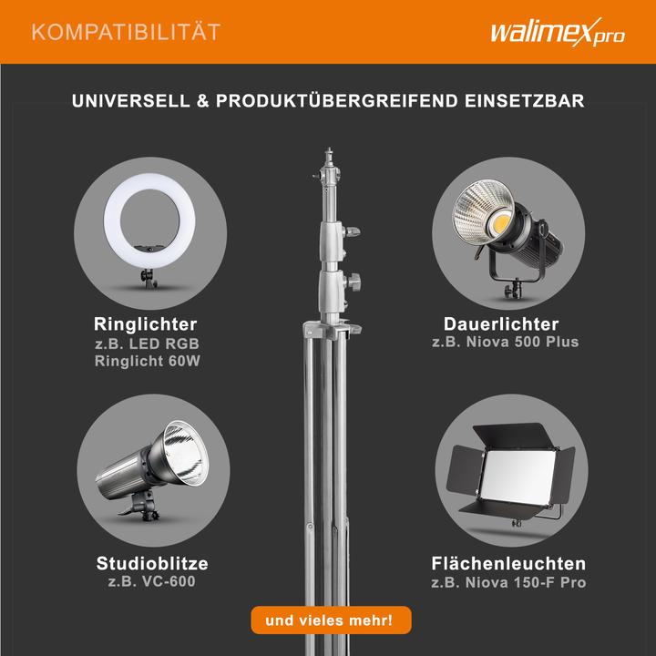 Actual product image Walimex pro Lamp Tripod 270 cm Heavy Duty (273 cm, 15 kg)