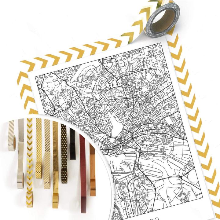 Immagine prodotto Trenddeko Mappa della città di Amburgo (100 x 120 cm)