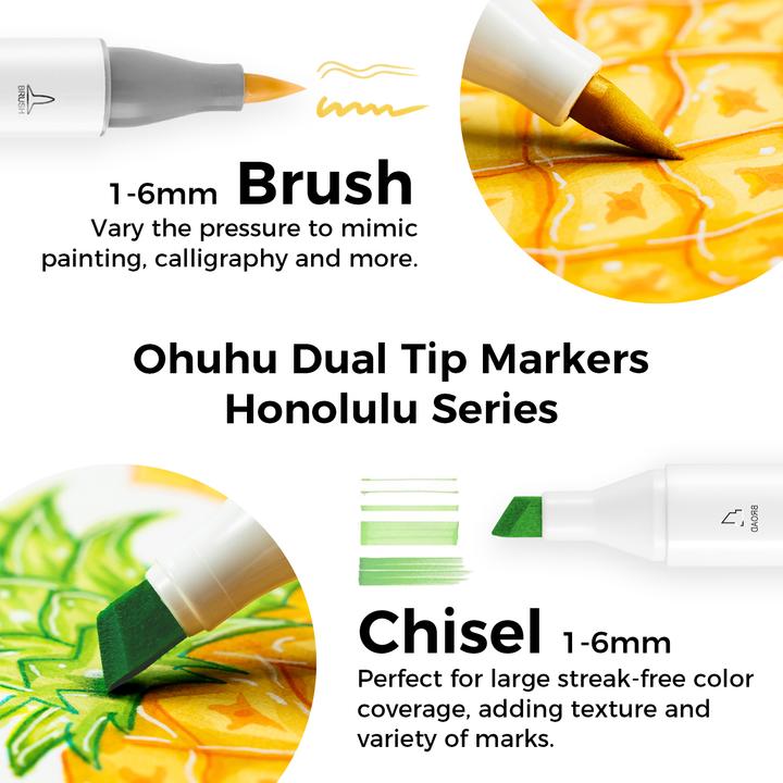 Actual product image Ohuhu Honolulu art marker (Multicoloured, 6 x)