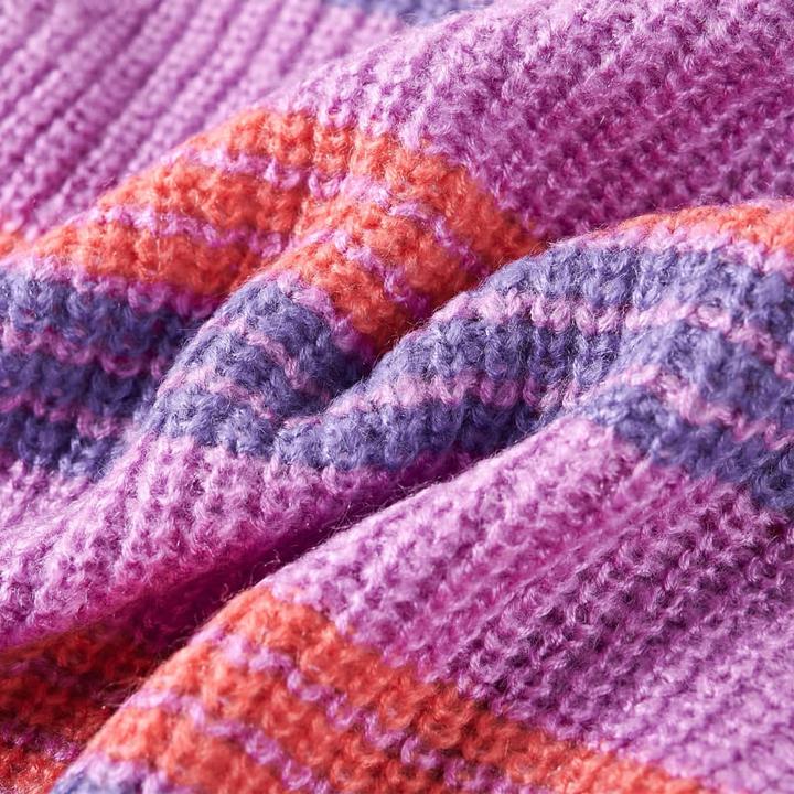 Immagine prodotto VidaXL Maglione da bambino a righe lavorato a maglia viola e rosa (116)