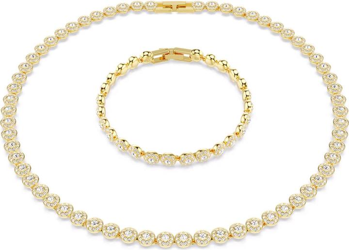Swarovski Una Angelic Set Rundschliff Weiss Gold (Swarovski Metall)