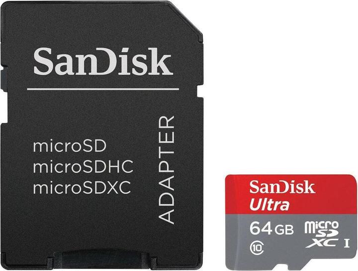 Actual product image SanDisk Ultra microSD A1 (64 GB, microSDXC, U1, UHS-I)