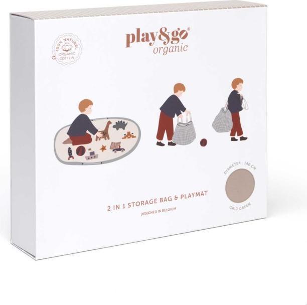 Image du produit play&go Print Organic grid brown (140 x 140 cm)