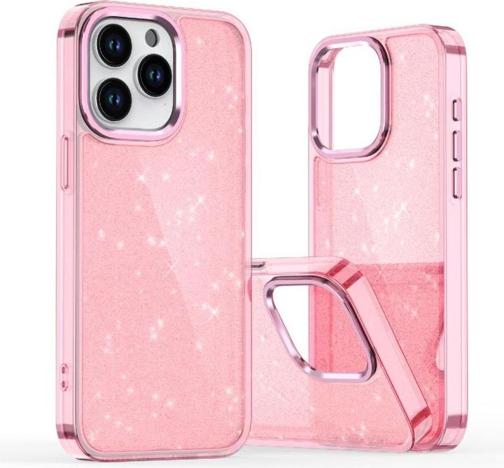 Immagine prodotto Hurtel Custodia Glitter per iPhone 16 Pro Max - rosa con glitter (Apple iPhone 16 Pro Max)