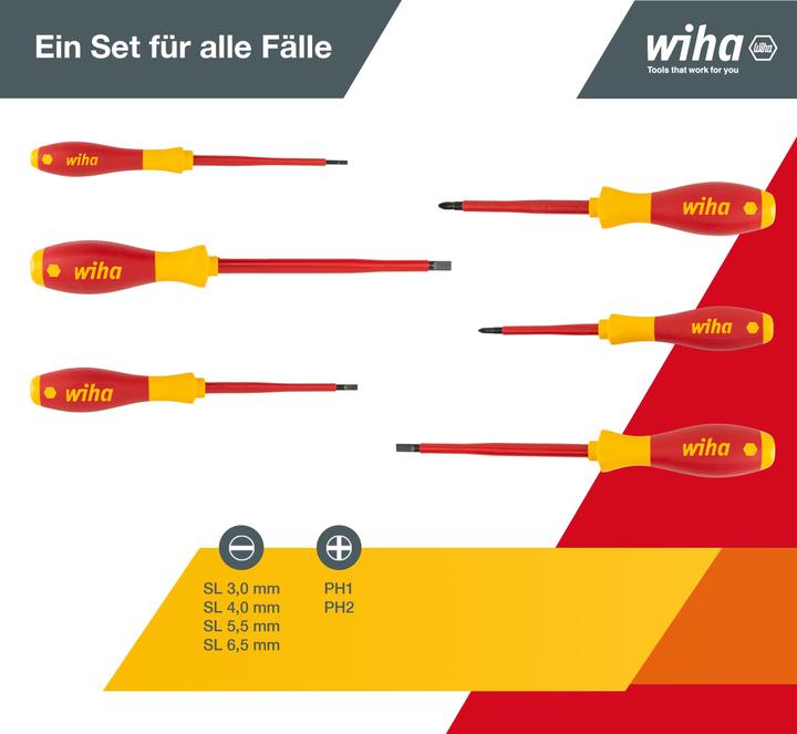 Produktbild Wiha SoftFinish (Schlitzschrauben, Phillipps-Kreuzschlitz (PH))