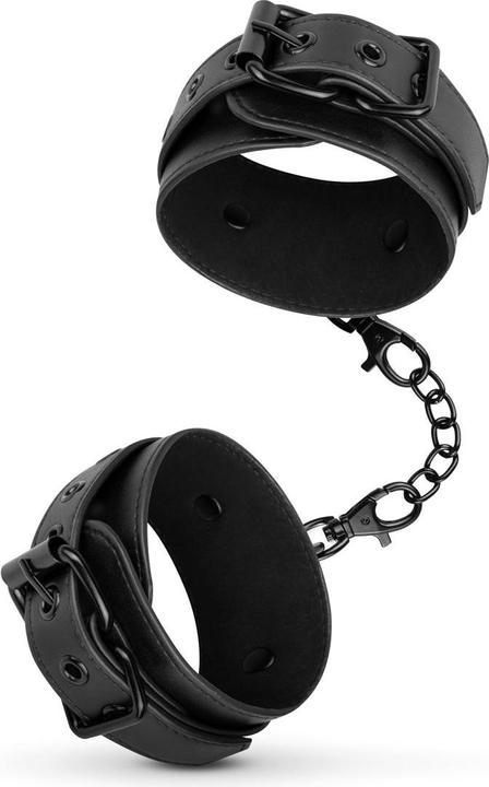 Actual product image Magic Silk Faux Leather Handcuffs - Black