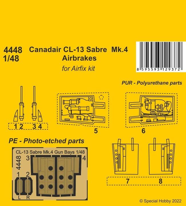 Actual product image CMK Canadair CL-13 Sabre Mk.4 Airbrakes