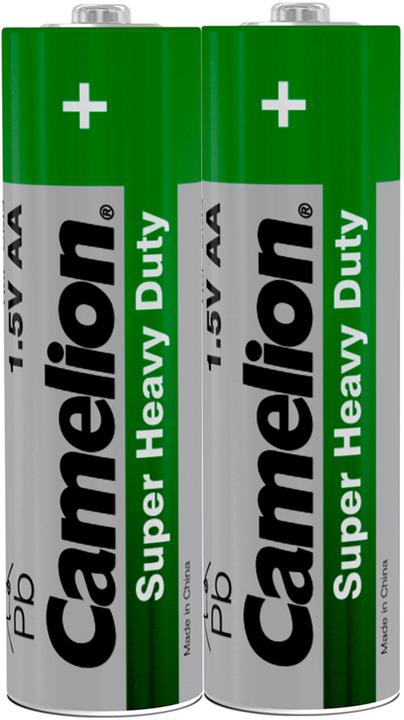 Produktbild Camelion R6 AA Mignon Super Heavy Duty Batterie (2 Stück) (Schrumpffolie Verpackung) (2 Stk., AA, 1220 mAh)