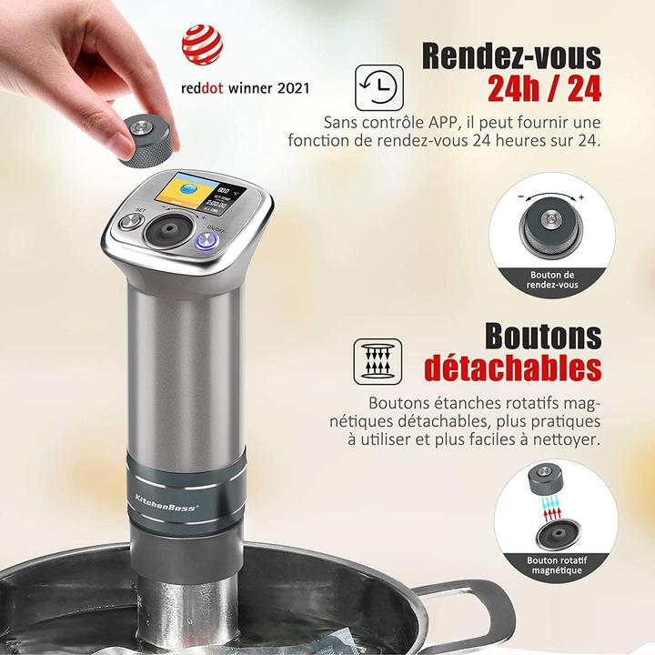 Produktbild KitchenBoss G320 Pro Silberfarben Sous Vide