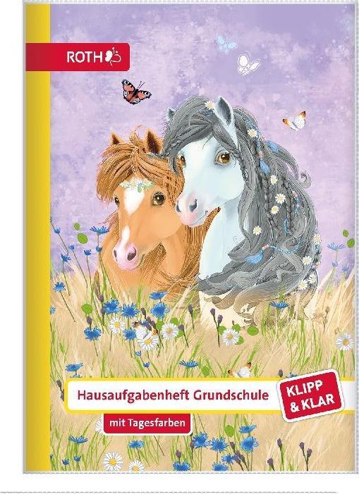 Produktbild Roth Hausaufgabenheft Blumenpferde (A5)