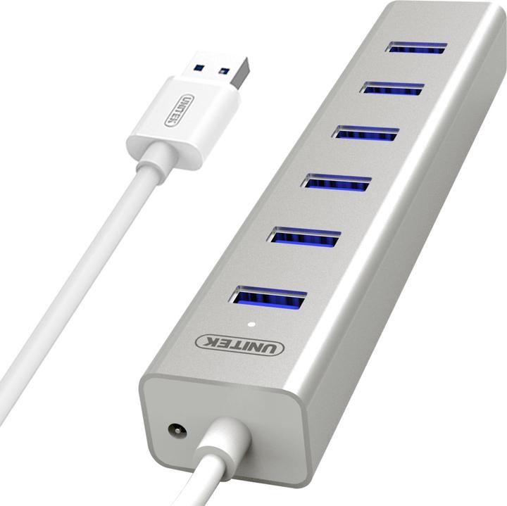 Actual product image Unitek Y-3090 Hub 7x USB 3.0, BC (USB-C, 7 Ports)