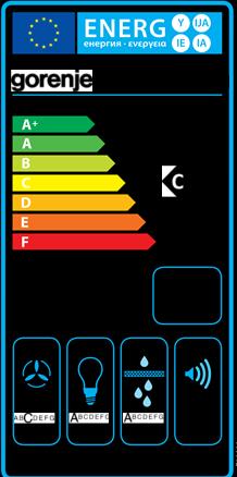 Energy Label Sibir BHP 613 E7X stainless steel (Flat-screen hood)