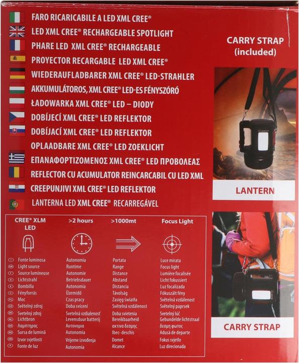 Nutritional values and ingredients Velamp Battery hand lamp LED hand beam 10W Doomster (735 lm)