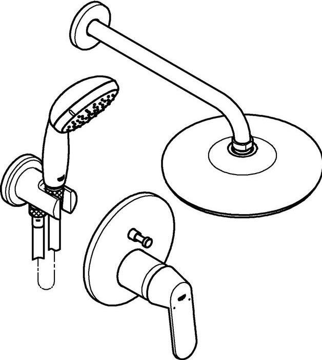 Immagine prodotto Grohe Sistema doccia Eurosmart Cosmopolitan UP con Tempesta 210