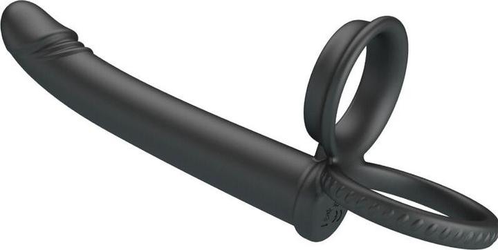 Actual product image Pretty Love Dillion Double Penetration Double Cock Ring Black