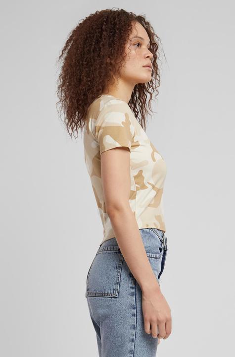 Actual product image Urban Classics Ladies Cropped Camo Tee - 137885 (L)