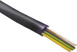 Produktbild Helos Anschlusskabel 4-adrig, schwarz, 50 m Flachkabel 4-adrig, Telefonkabel, 50 m, AWG28
