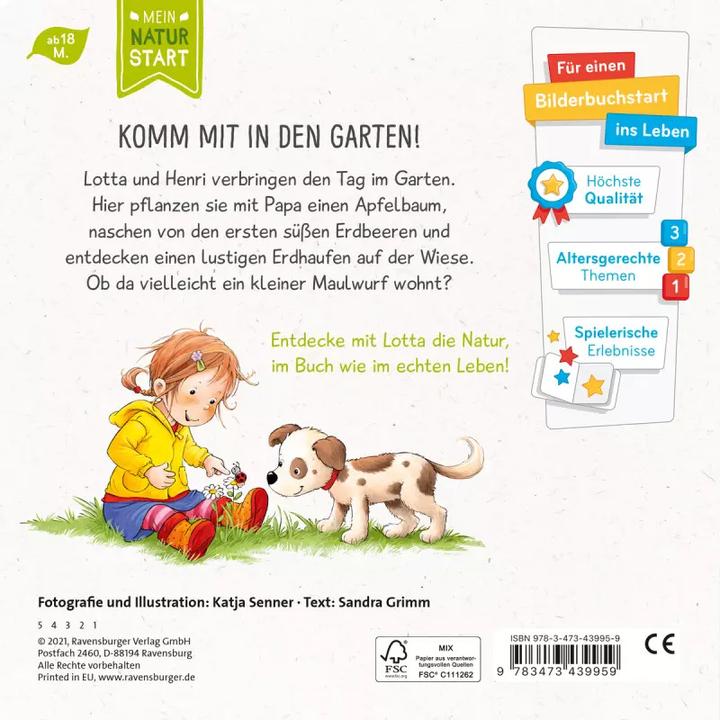 Immagine prodotto Ravensburger Lotta entdeckt die Welt: Im Garten (Tedesco, Sandra Grimm, Damigella d'latte Katja, 2021)