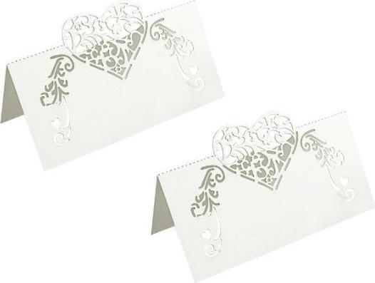 MU Style Tischkarten Hochzeit 9x9 cm (50er Set)
