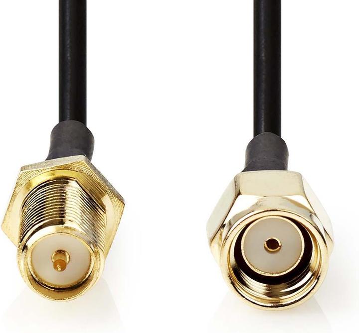 Immagine prodotto Nedis Cavo antenna | RP SMA maschio | RP SMA femmina | Placcato oro | 50 Ohm | Schermato singolo | 2.00 (50 dB, Cavi antenna)