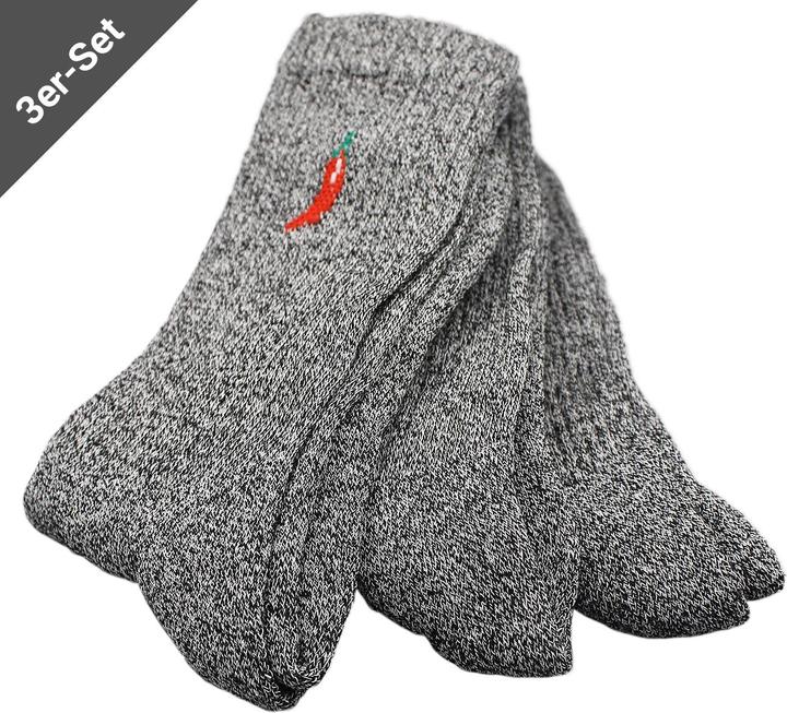Casativo 3er-Set Wander-/Trekkingsocken, unisex, Gr. 39-42, Grau-Melange (39 - 42)