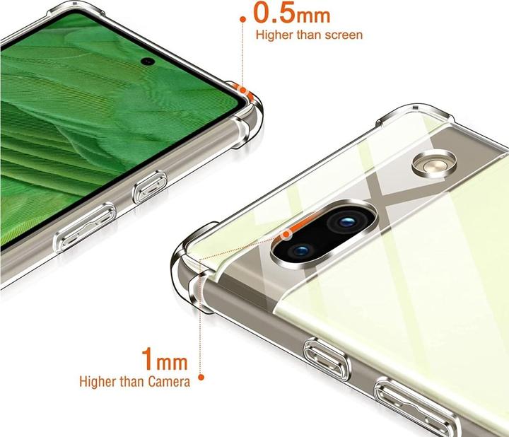 Actual product image Screenguard Google Pixel 7a Case Crystal Soft Airbag Bumper (Google Pixel 7a)