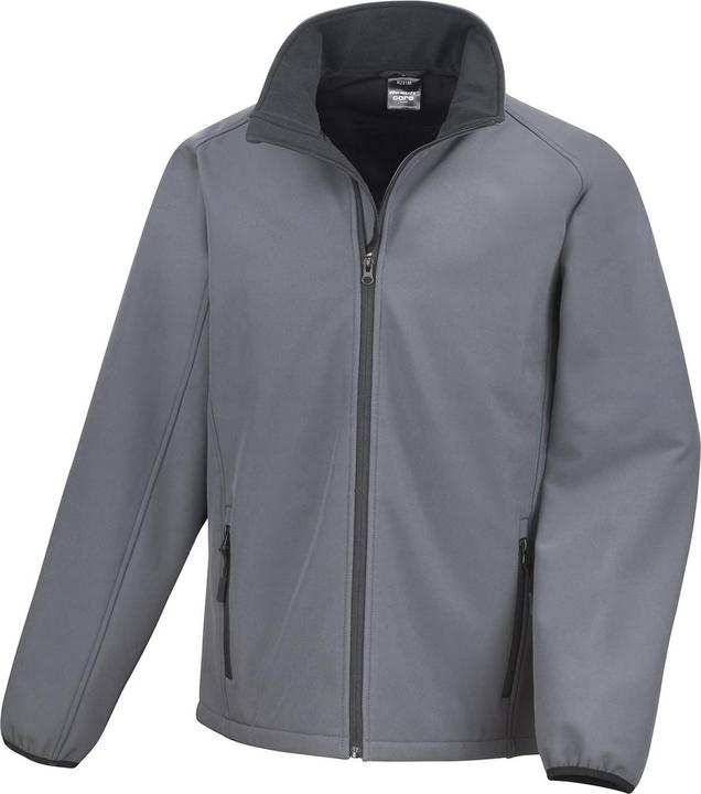 Actual product image Result Clothing Mens Printable Soft Shell Jacket (L)